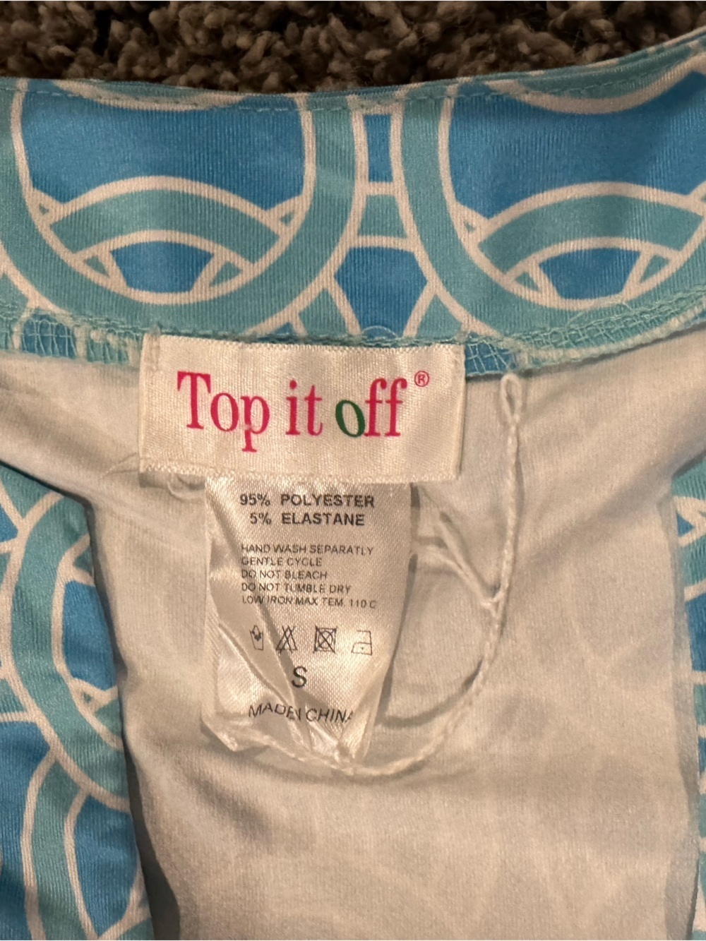 Top It Off Blue Patterned shift dress - Picture 4 of 5